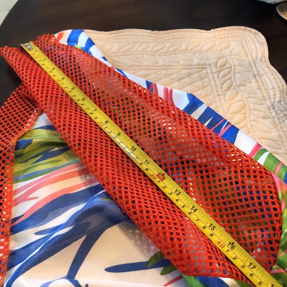 💙 dianaira Silk open lightweight abstract print open over blouse, mesh look - Picture 3 of 6